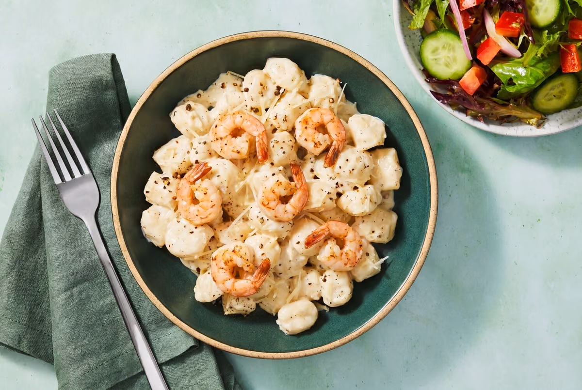 Cacio e Pepe Gluten-Free Gnocchi & Shrimp