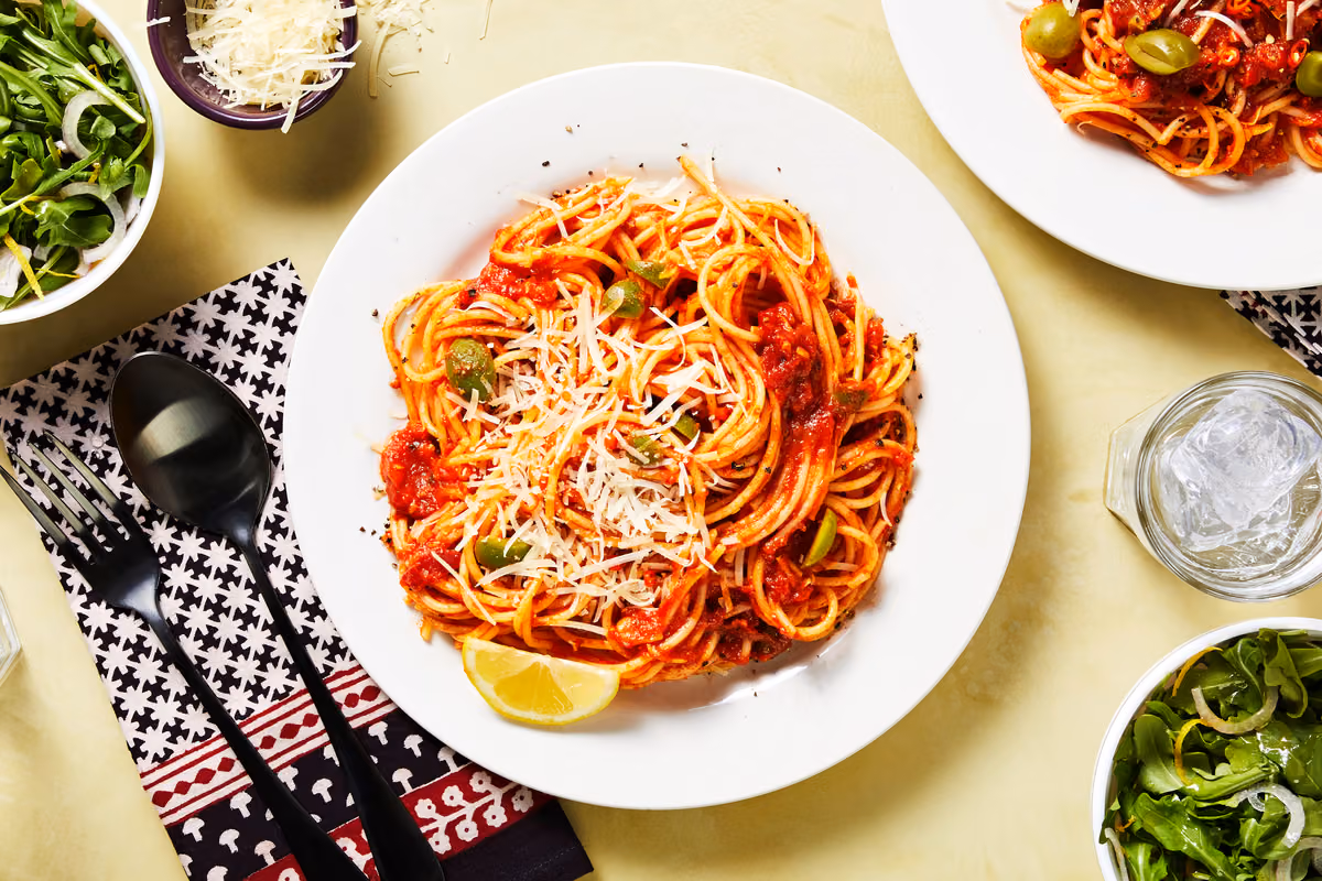 Green Olive Pasta Puttanesca