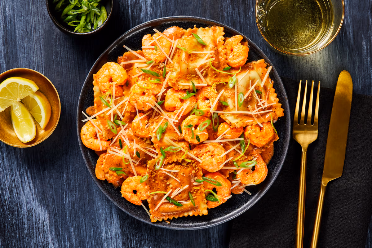 Lobster Ravioli & Shrimp