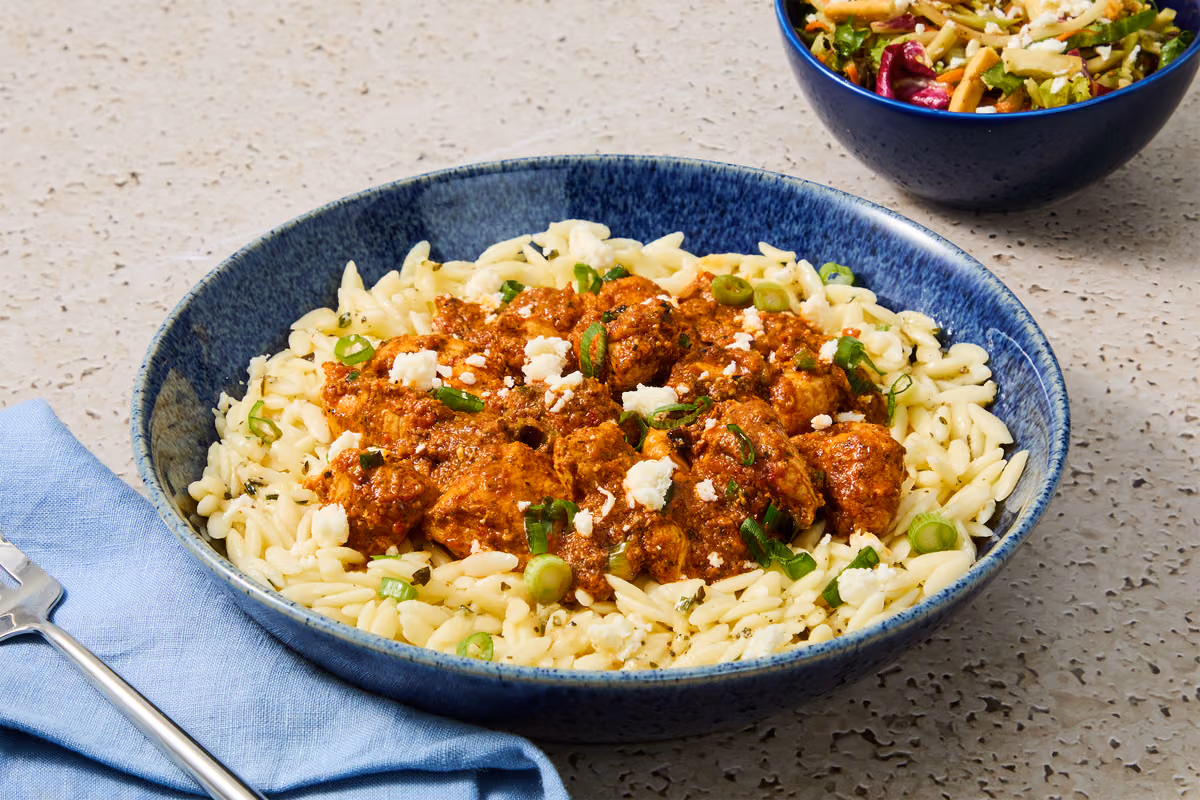 Low-Lift Romesco Chicken & Garlic Herb Orzo