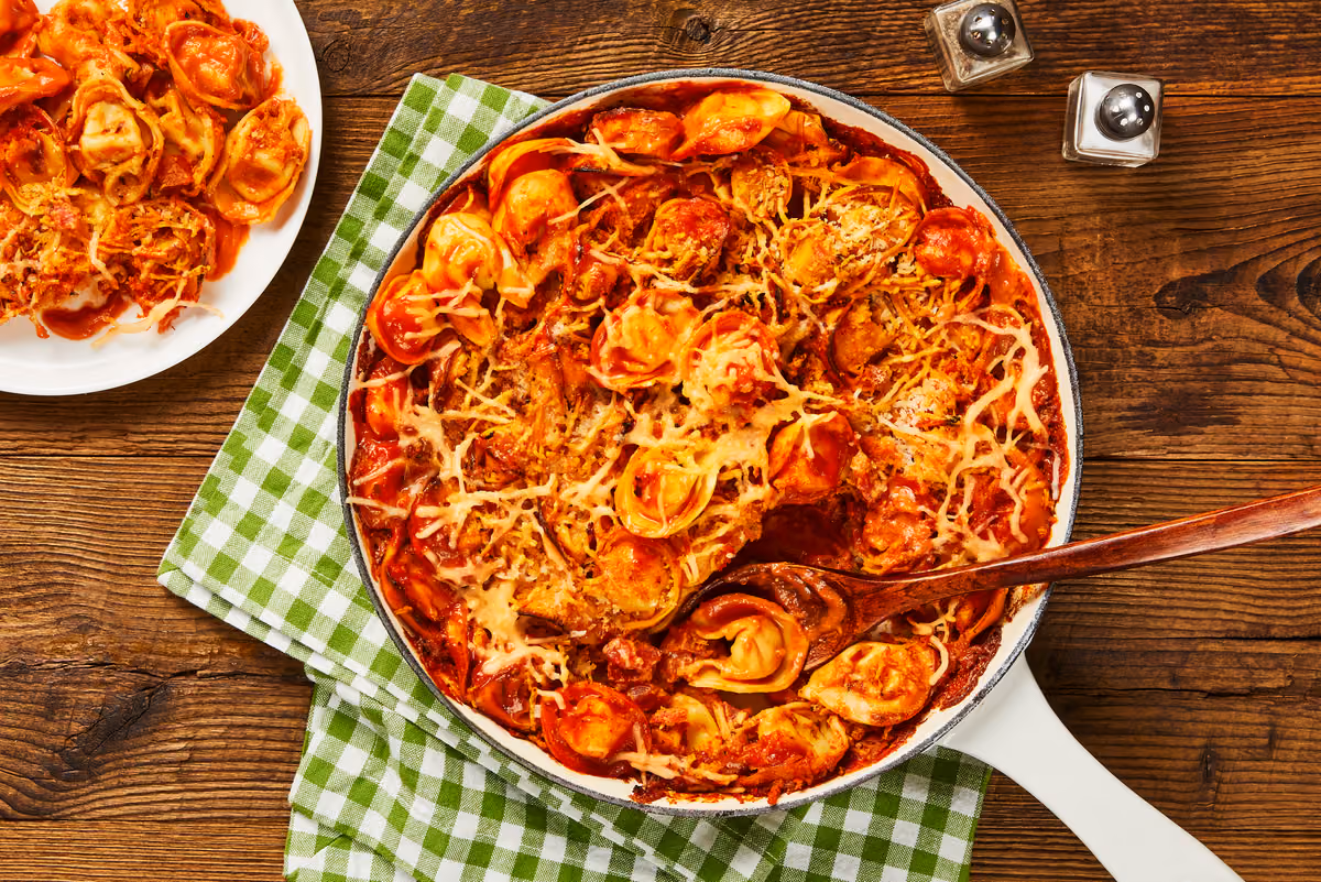One-Pan Trattoria Shrimp & Tortelloni Bake