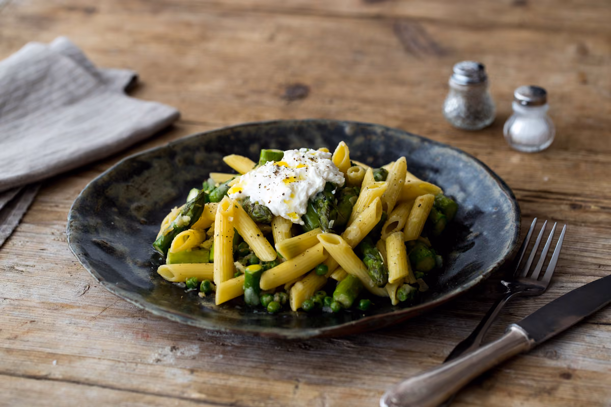 Spring Asparagus, Pea & Mint Penne
