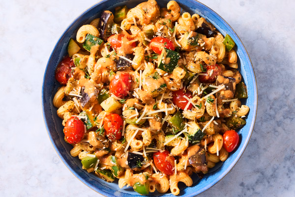 Tomato & Eggplant Ratatouille Pasta