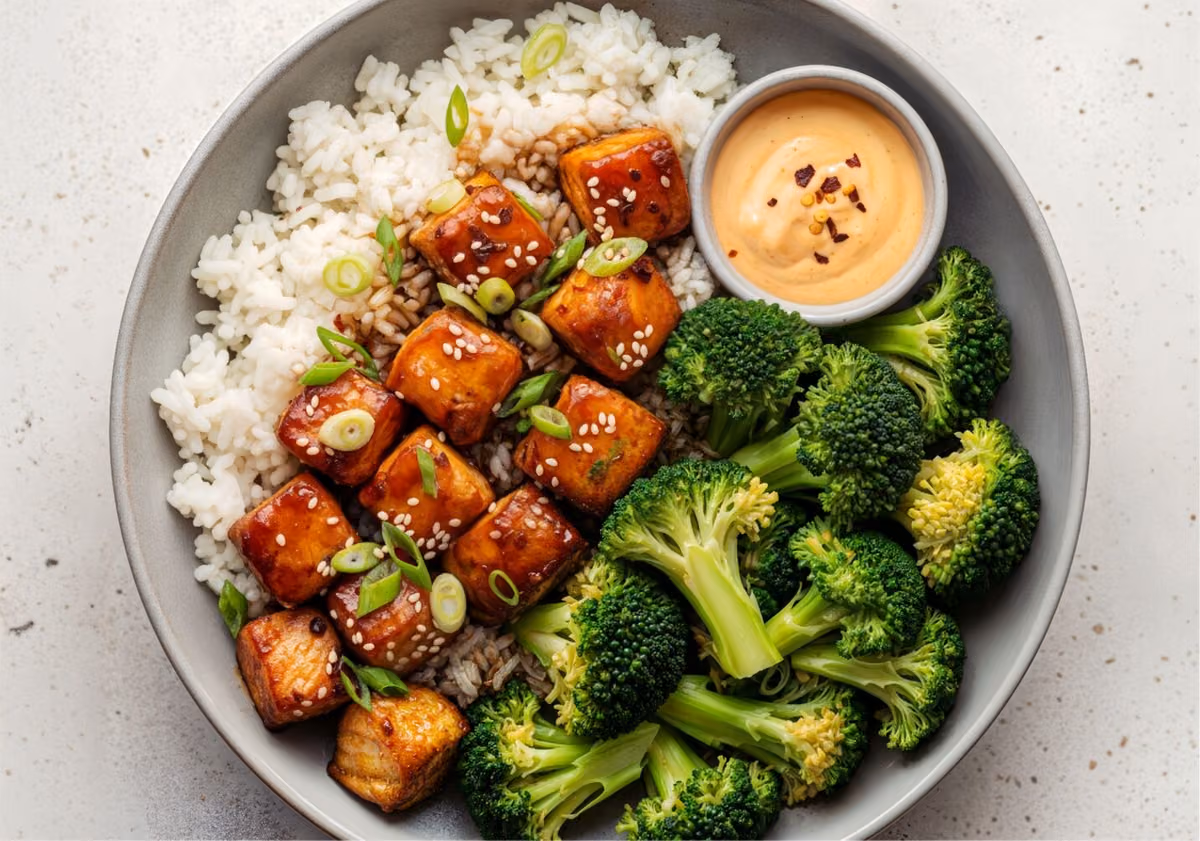 Air Fryer Sweet Soy Salmon Bowls