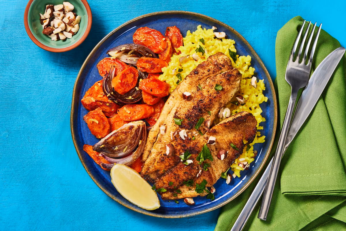 Lebanese-Style Tilapia & Turmeric Rice