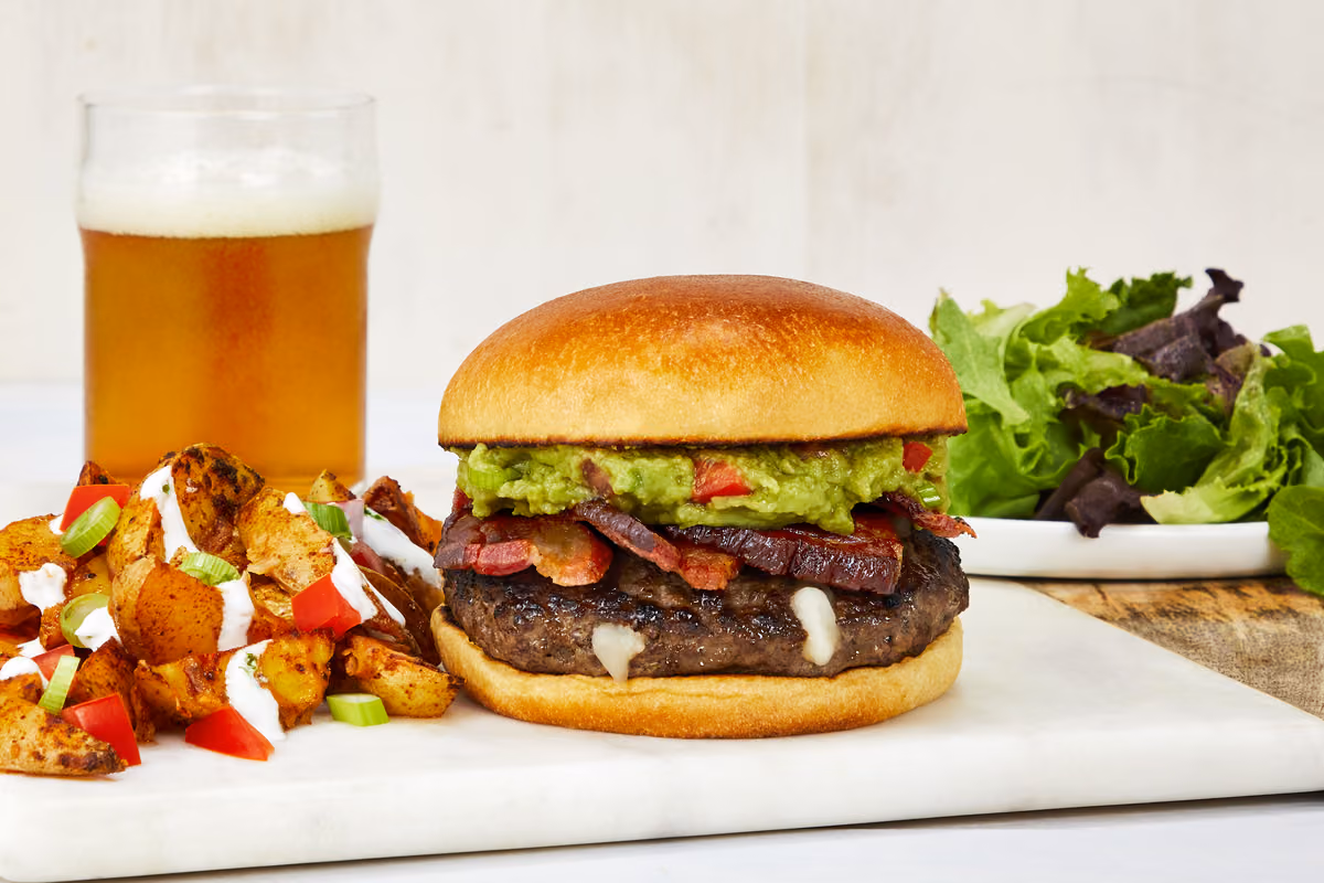 Bacon Guacamole D-Luxe Burgers