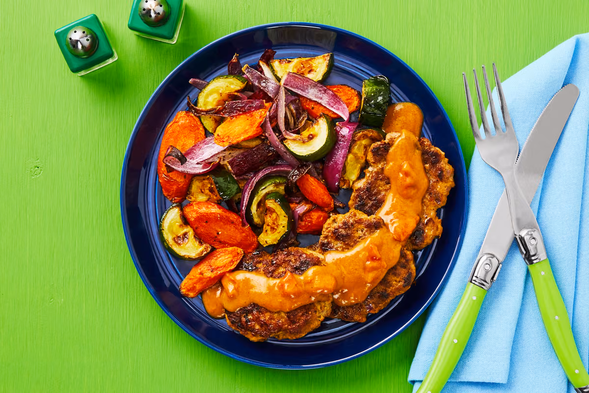 Spiced Pork Patties with Tomato Pan Sauce