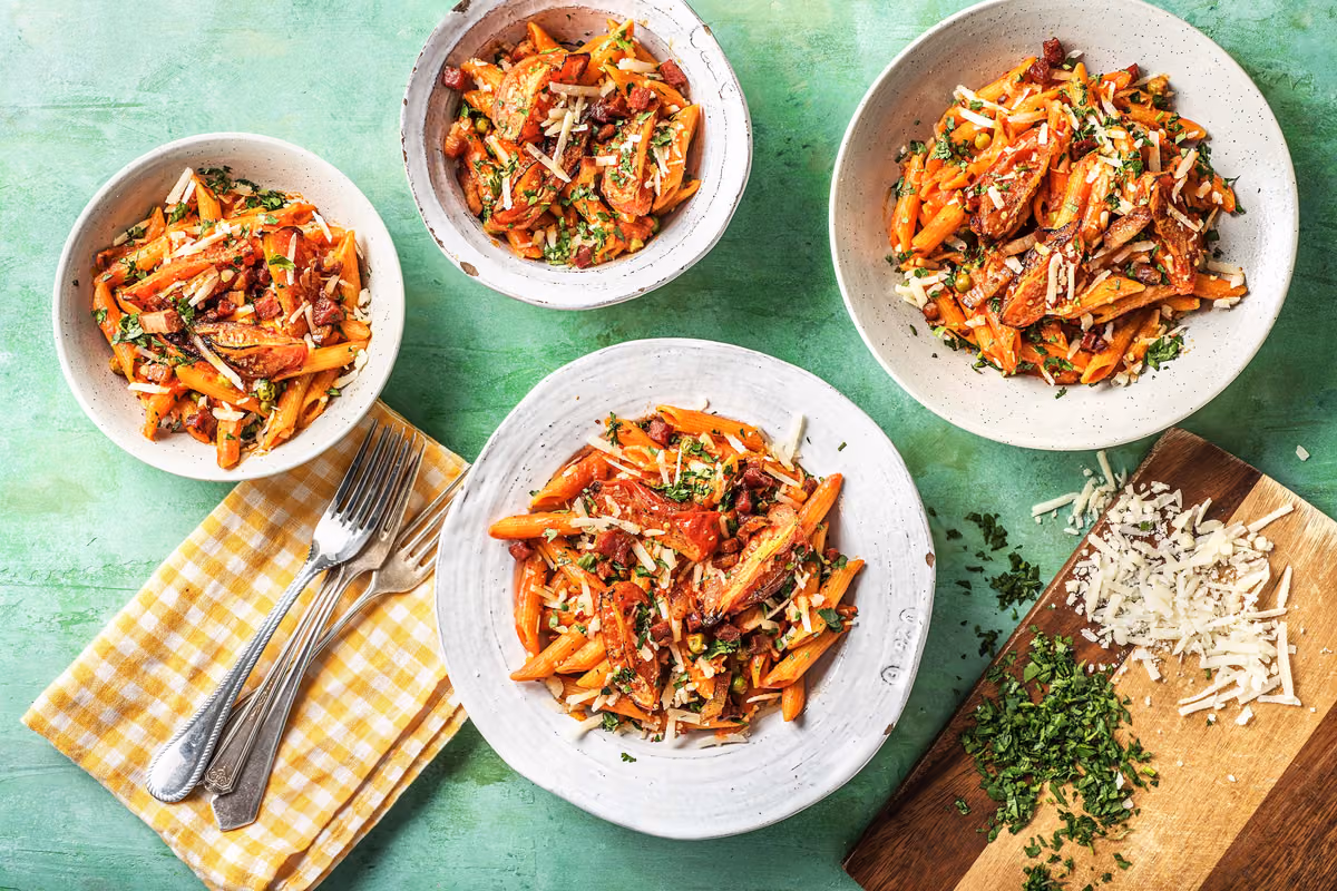 Pancetta and Chorizo Penne