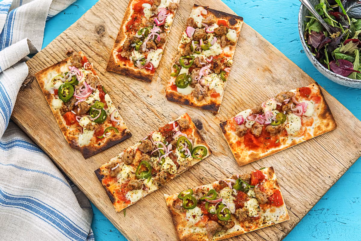Italian Pork Sausage Pizzas