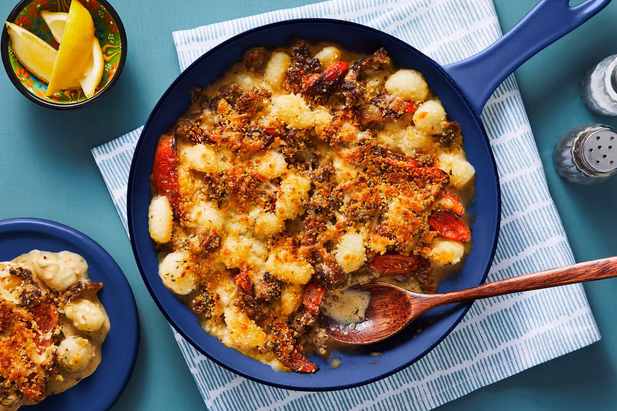 Pork Sausage Gnocchi Bake