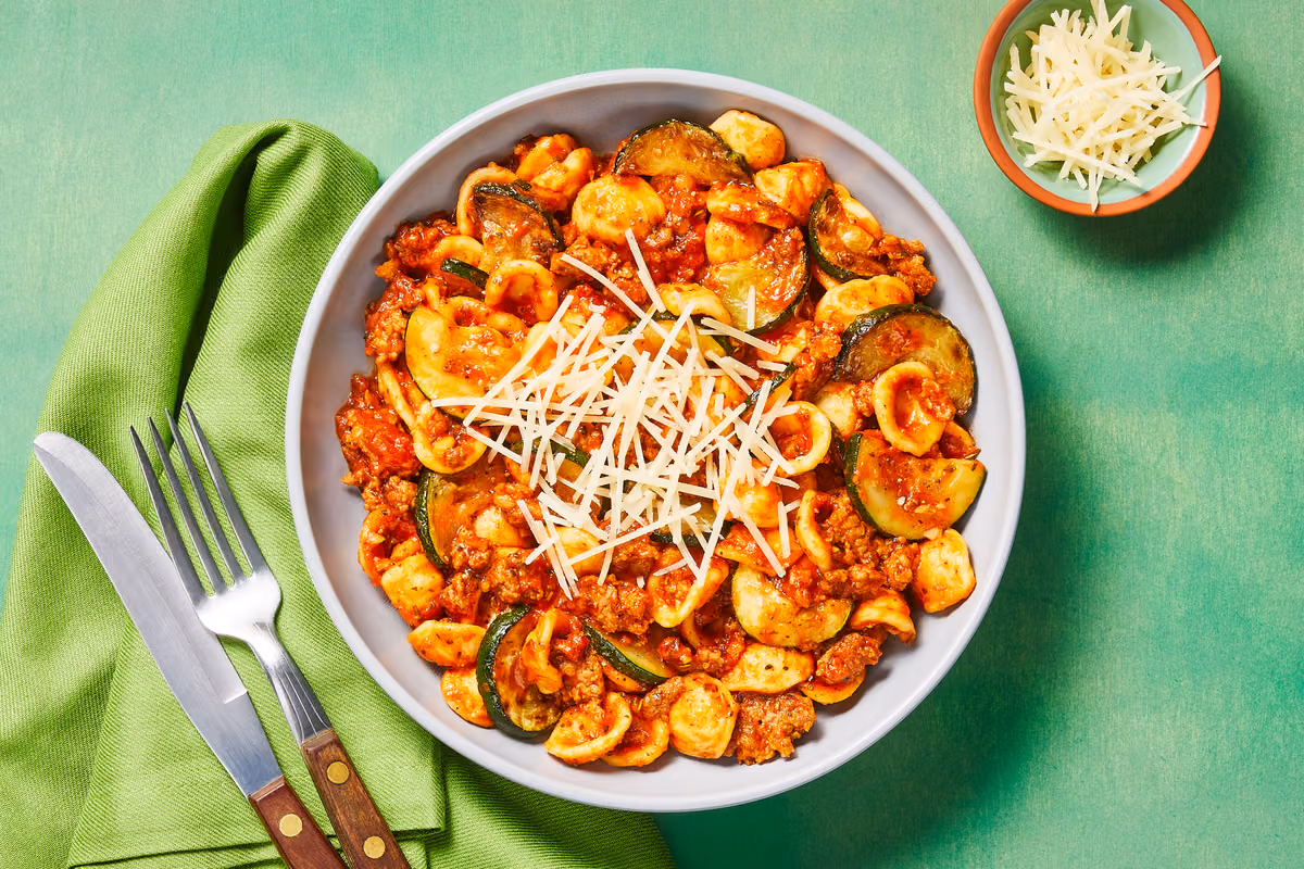 Pork Sausage Orecchiette Bolognese