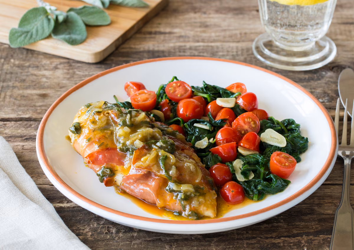 Prosciutto-Wrapped Chicken Saltimbocca
