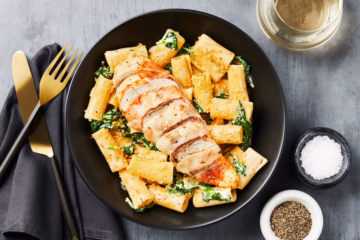 Prosciutto-Wrapped Swiss Chicken