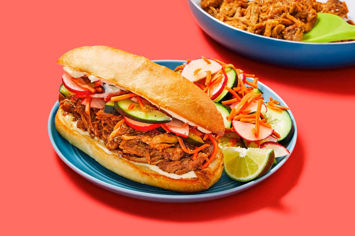 One-Pan Pulled Pork Banh Mi