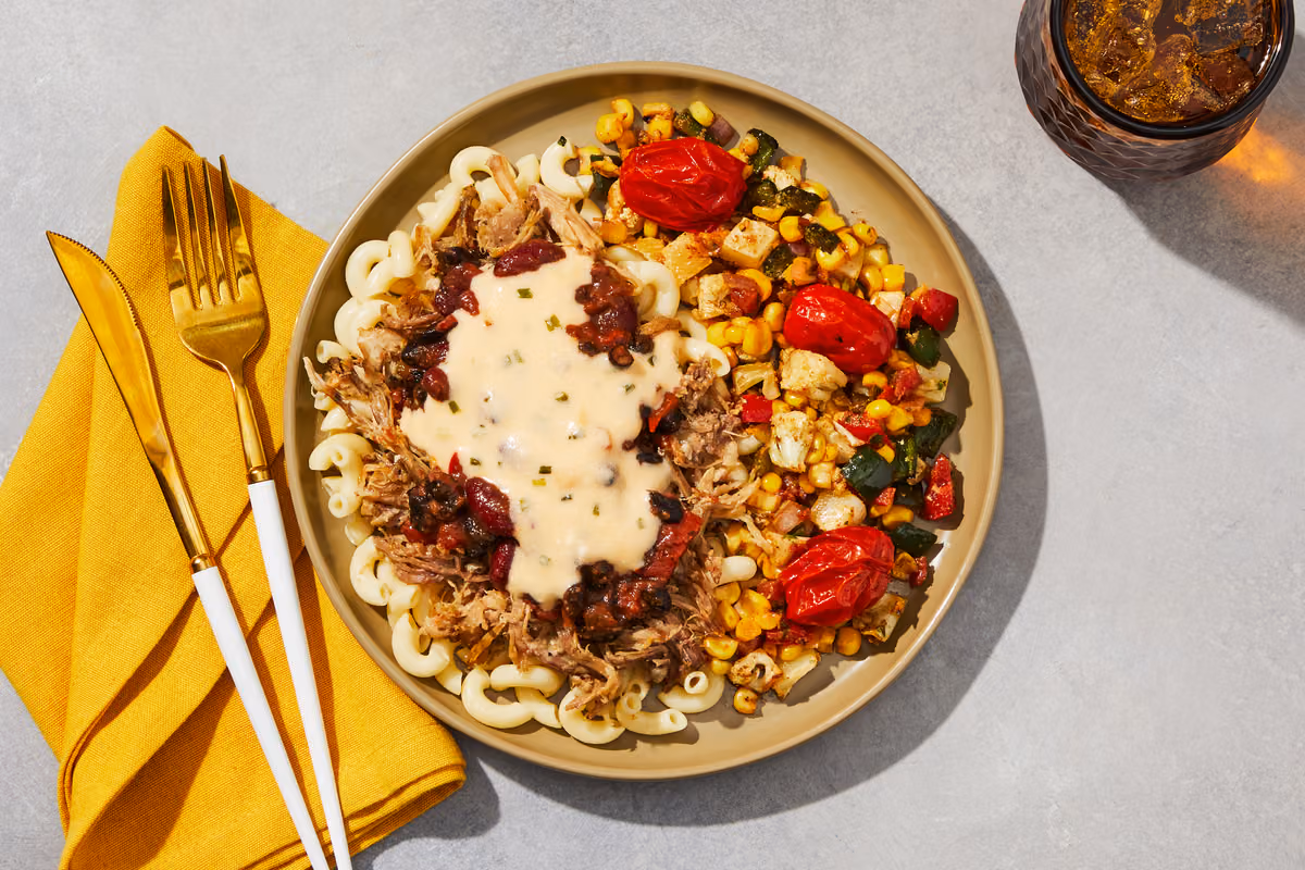 Pulled Pork Chili Cheese Mac