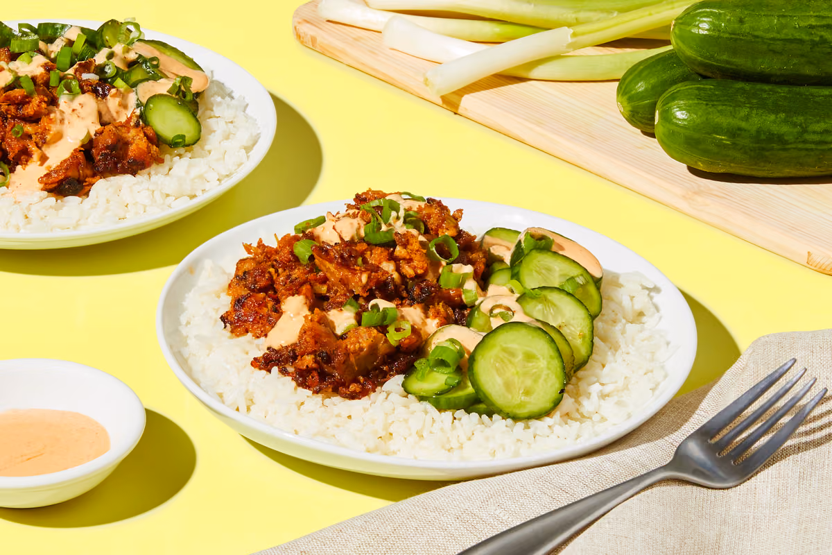 Pulled Pork & Crunchy Cuke Bowls