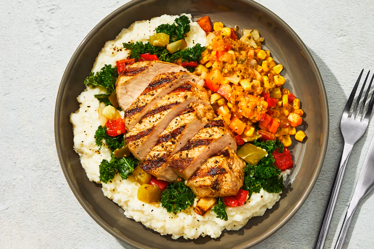 Charleston-Style Pork Chop & Grits