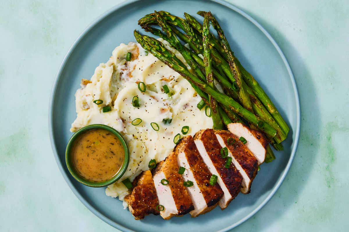 Pork Chops & Thyme-Scallion Gravy