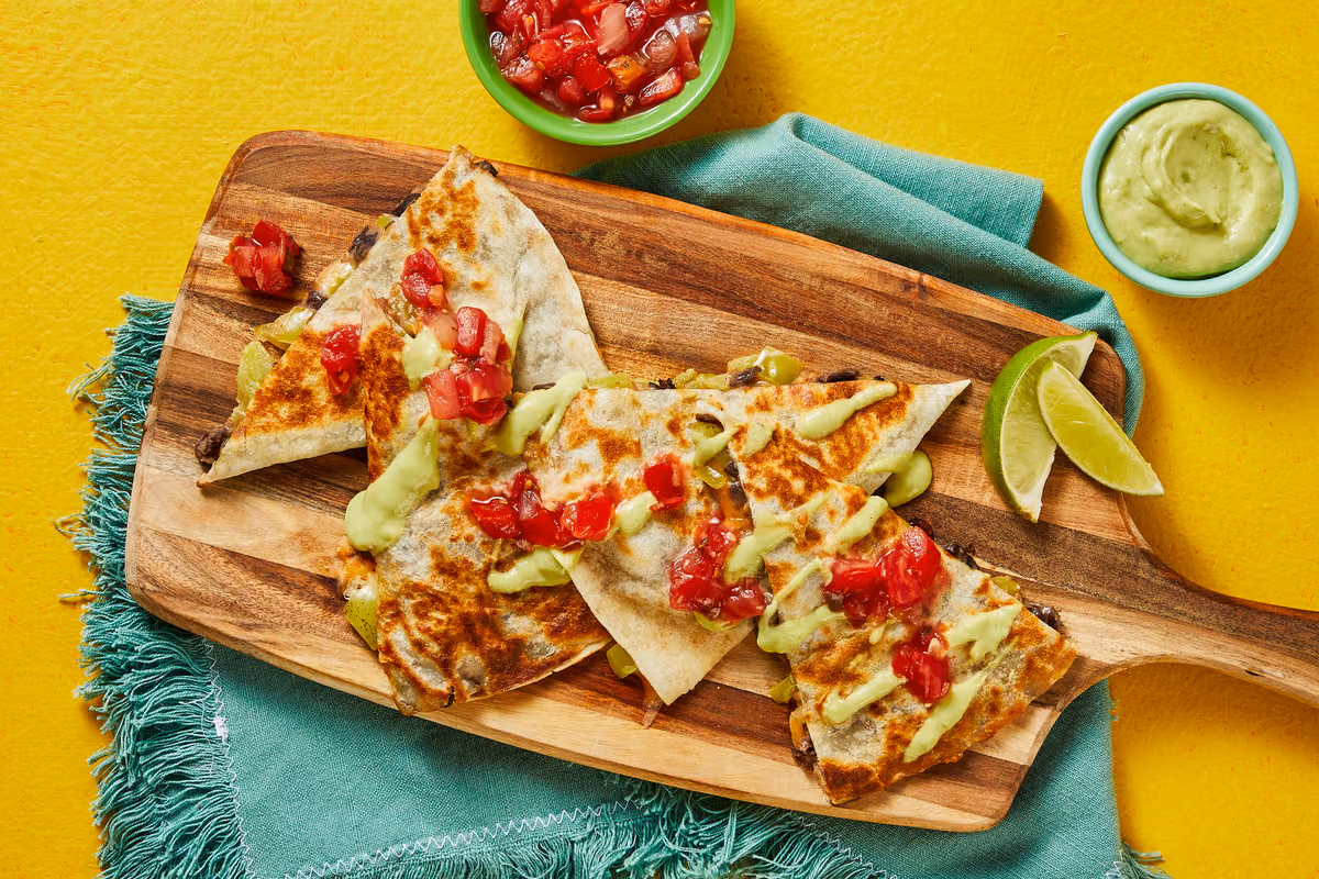 Black Bean & Pepper Quesadillas