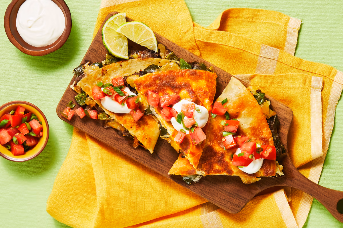 Black Bean & Poblano Quesadillas
