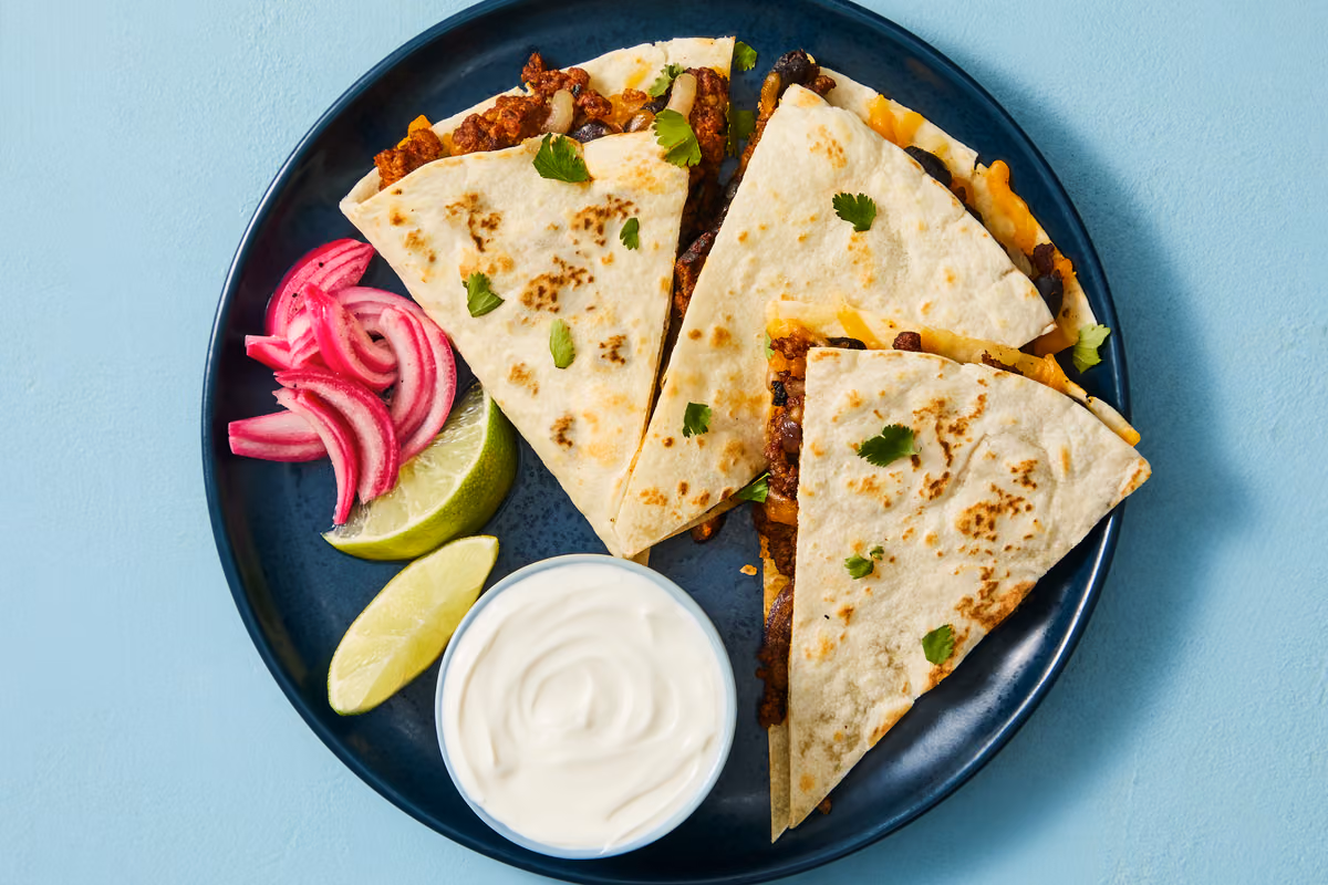 Chorizo & Black Bean Quesadillas