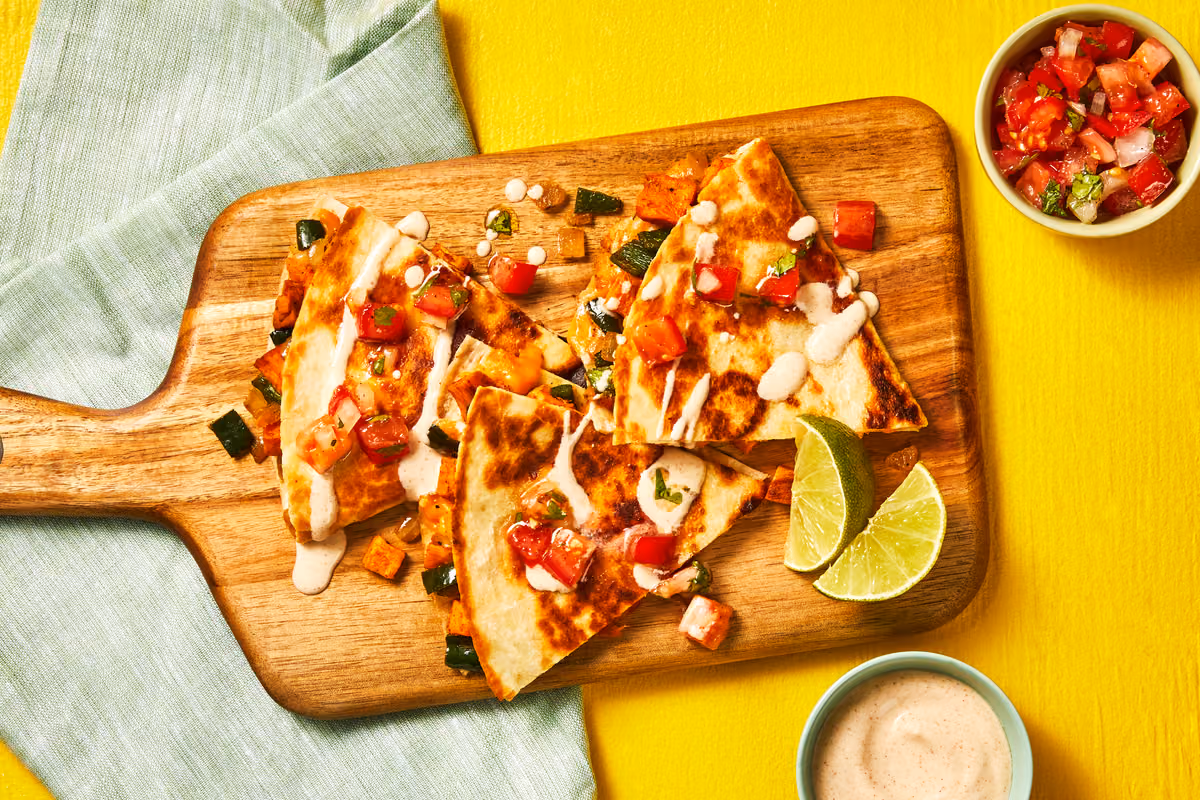 Sweet Potato & Pepper Quesadillas