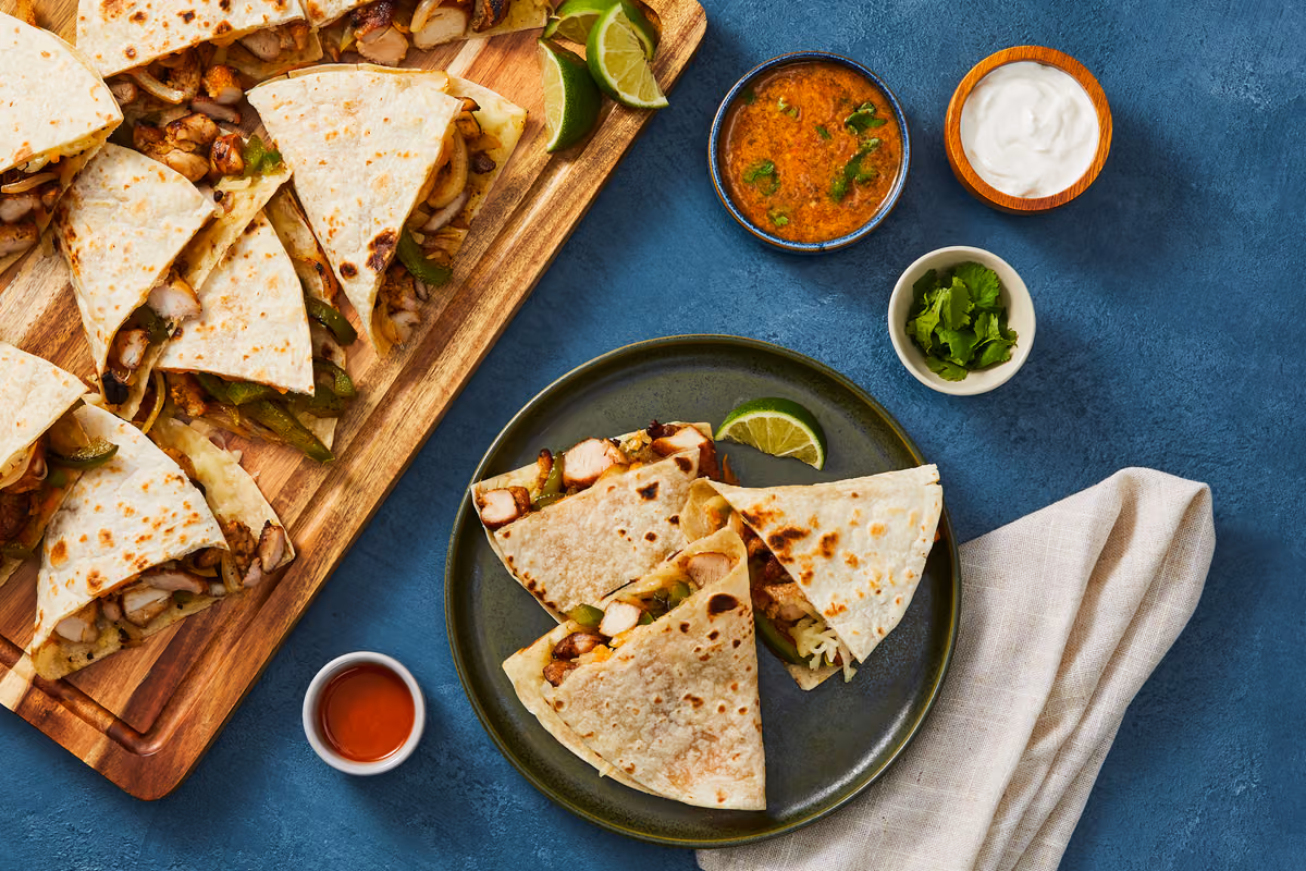 XL Dark Meat Chicken Quesadillas & Mango Salsa