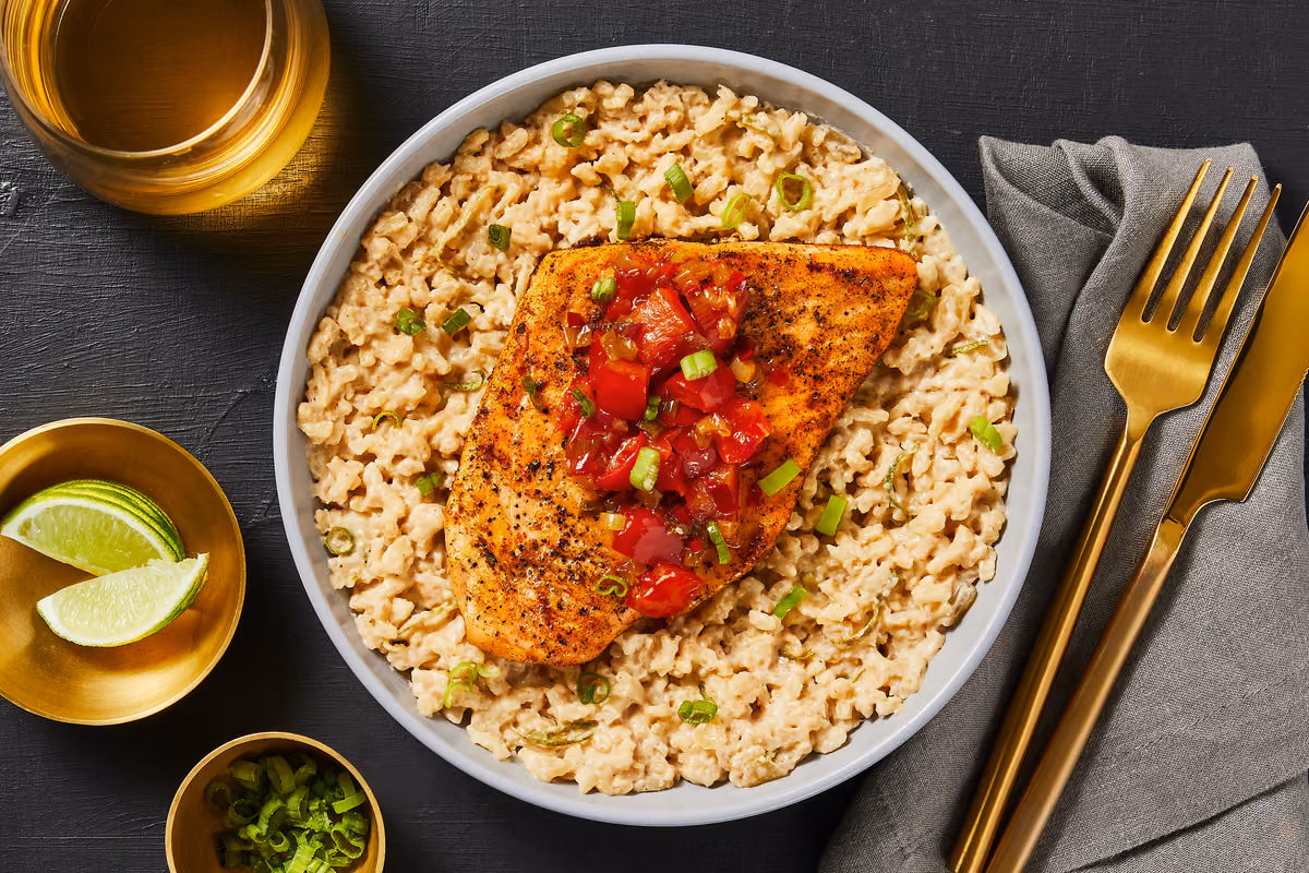 Caribbean Trout with Coconut Risotto
