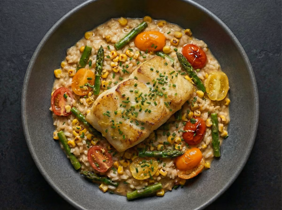 Chilean Sea Bass & Green Goddess Risotto