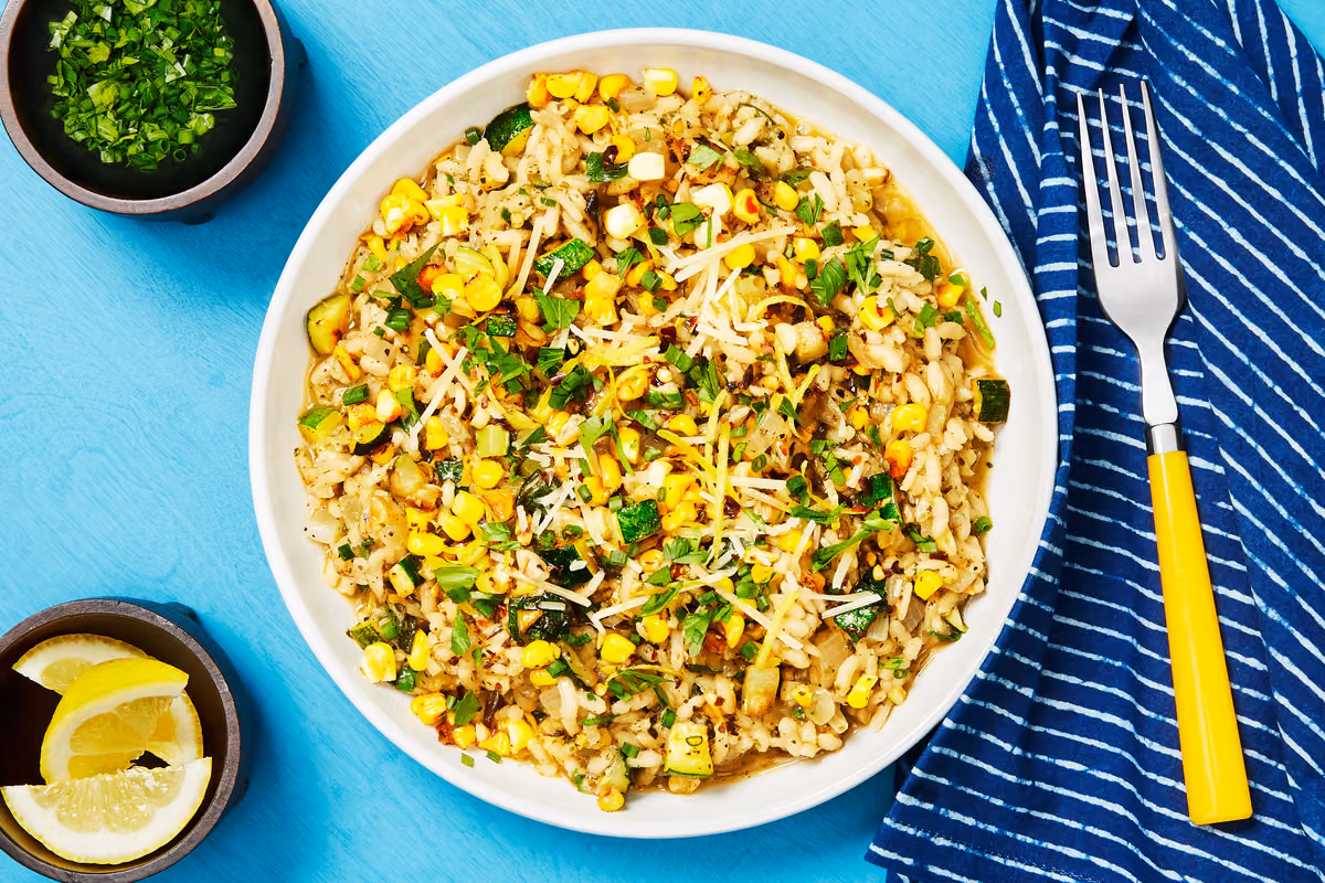 Corn & Zucchini Risotto
