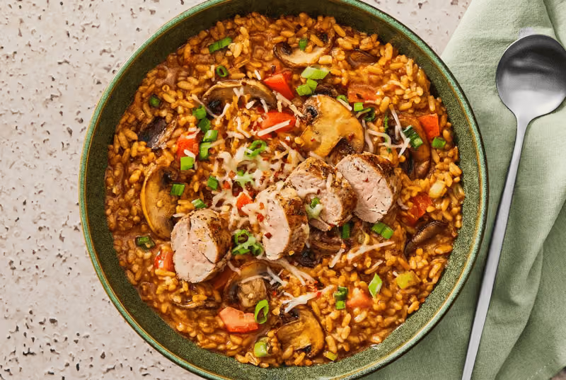 Sun-Dired Tomato & Lamb Chop Risotto