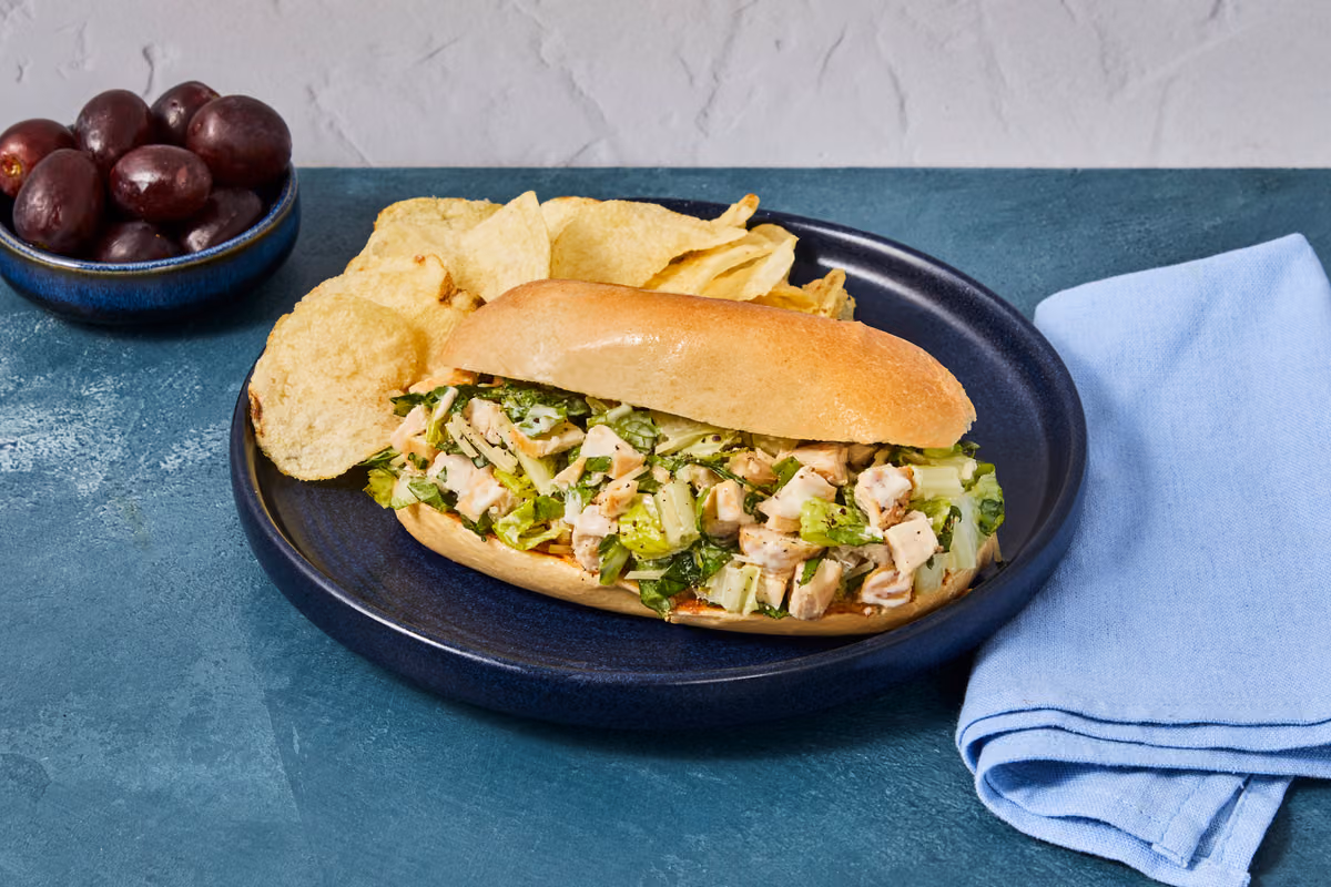 Chopped Chicken Caesar Salad Sandwiches