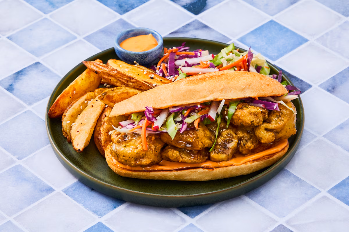 Crispy Korean-Style BBQ Mushroom Sandwiches