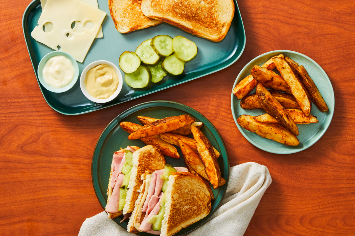 Griddled Ham & Swiss Sandwich Bar