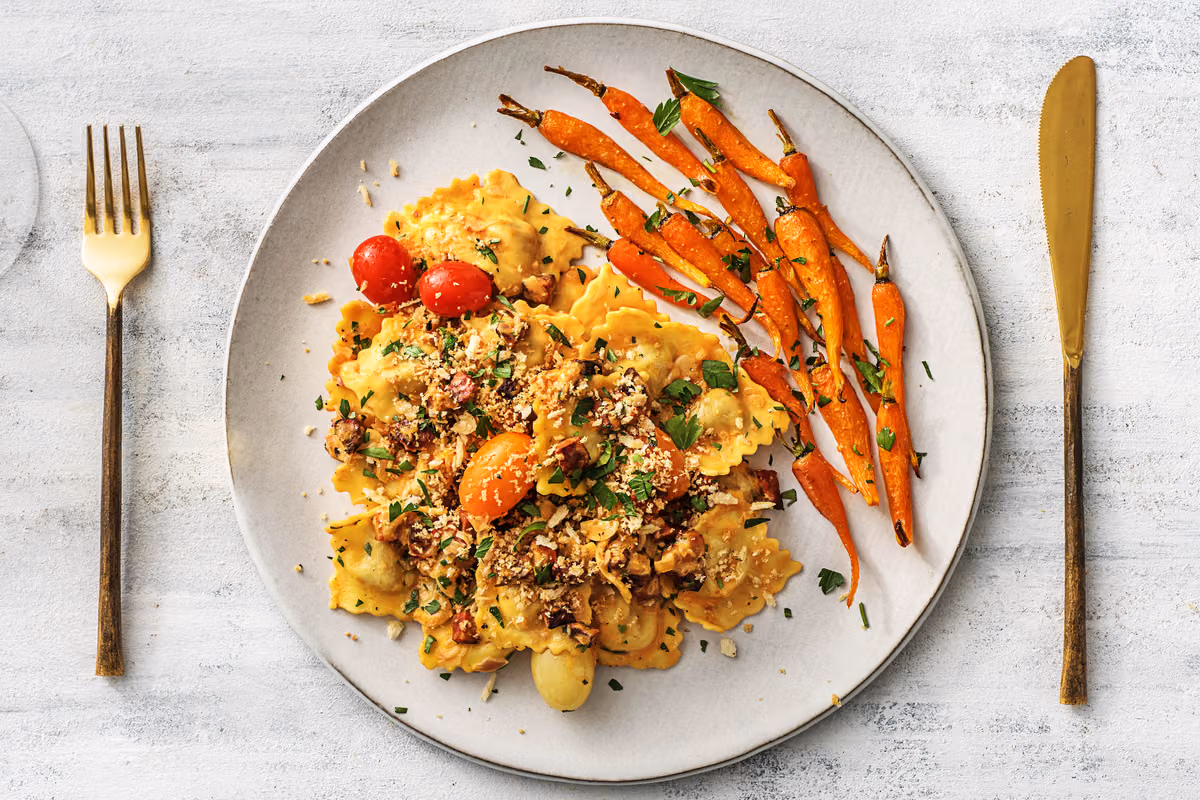 Lobster Ravioli with Chorizo