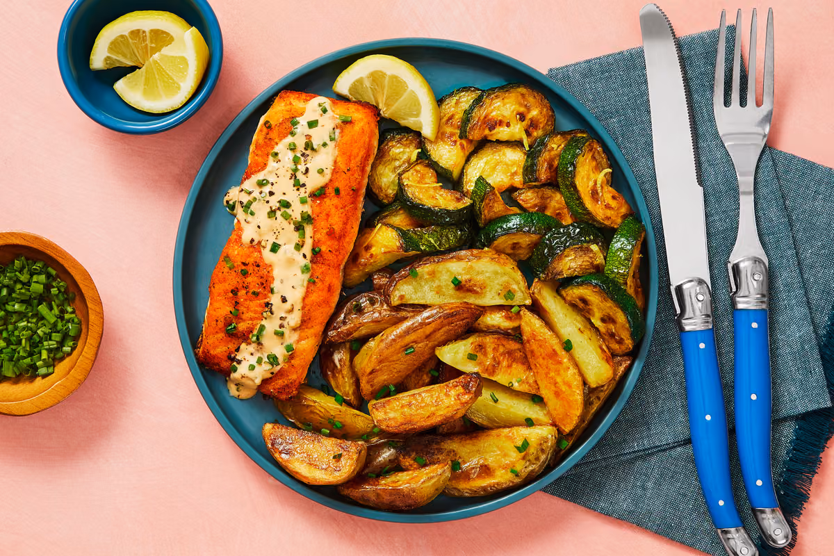 Salmon in a Creamy Dijon Chive Sauce