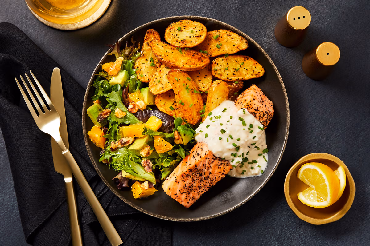 Salmon in Lemon Beurre Blanc Sauce