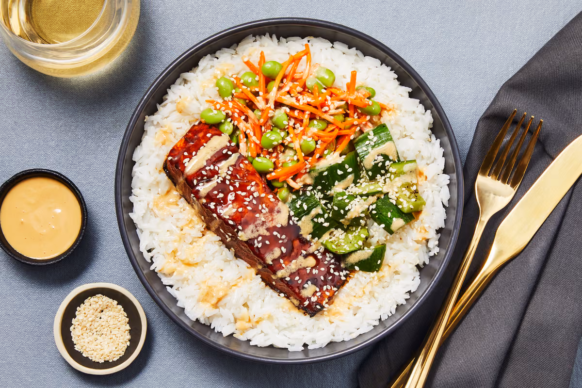 Teriyaki Salmon Rice Bowls