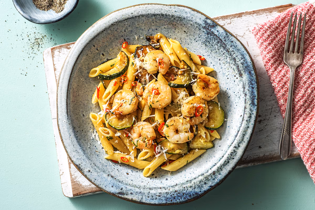 Shrimp Penne With a Kick