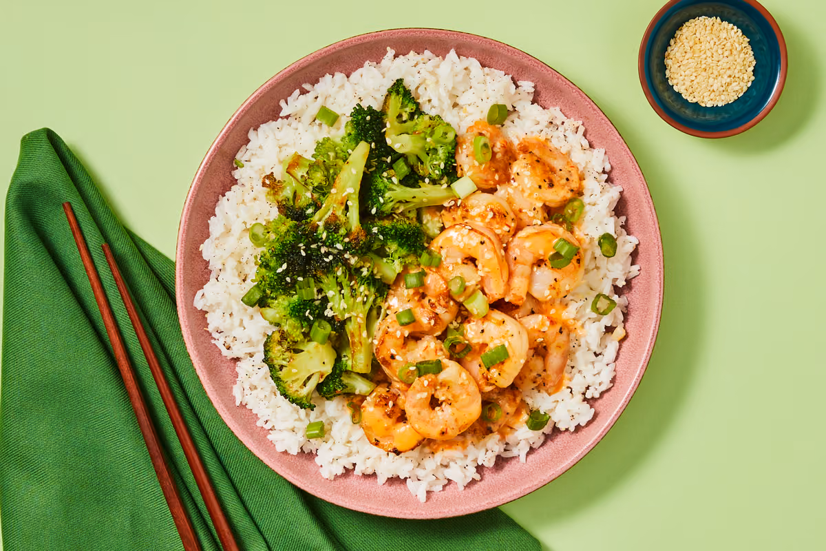 Sizzlin’ Shrimp Bowls with Spicy Mayo
