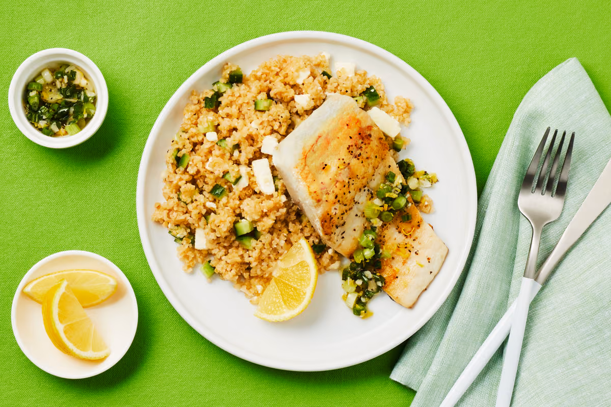 Barramundi & Turkish-Spiced Bulgur