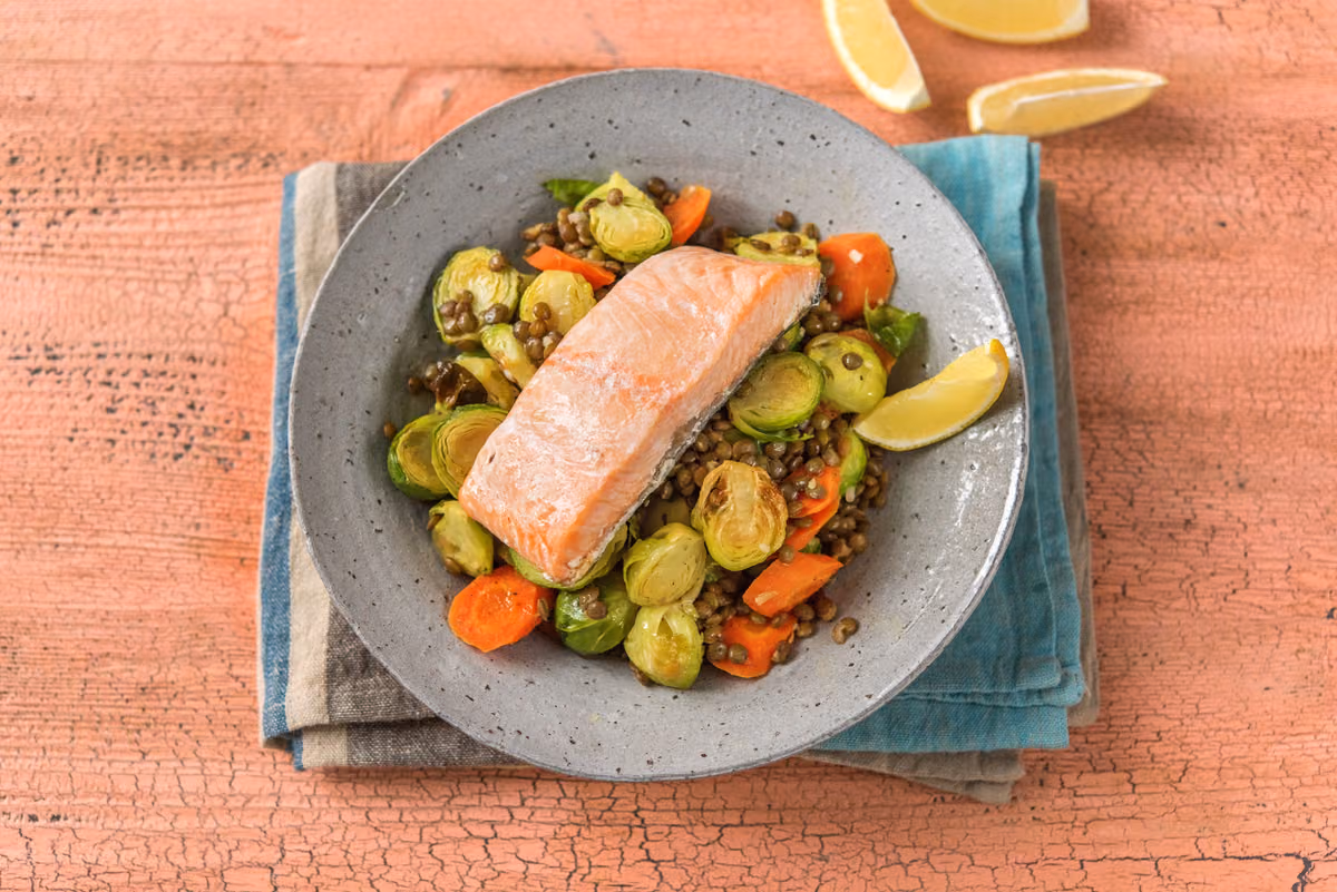 Bistro Salmon and Lentils