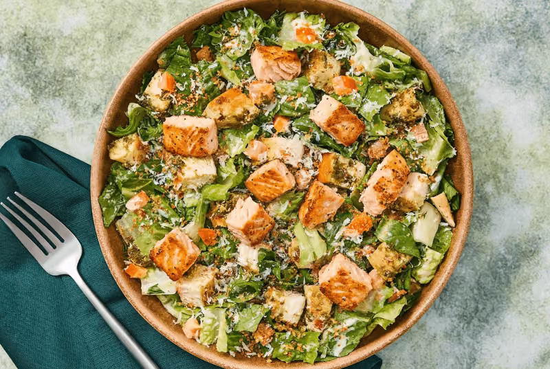 Chimichurri Salmon Caesar Salad