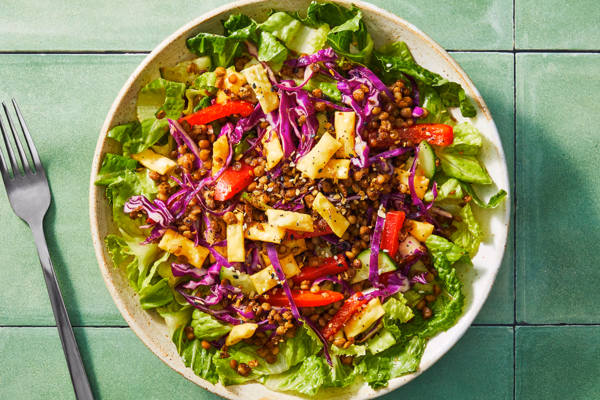 Crispy Asian-Style Lentil & Lobster Salad