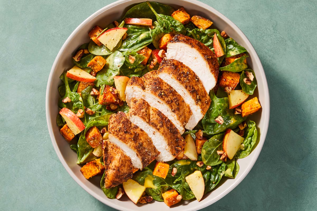Orchard Salmon Spinach Salad