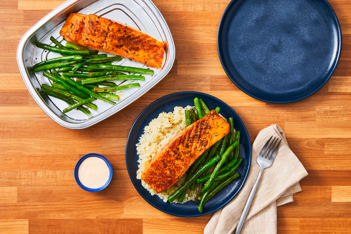 Prep & Bake Blackened Salmon & Cauliflower Mash