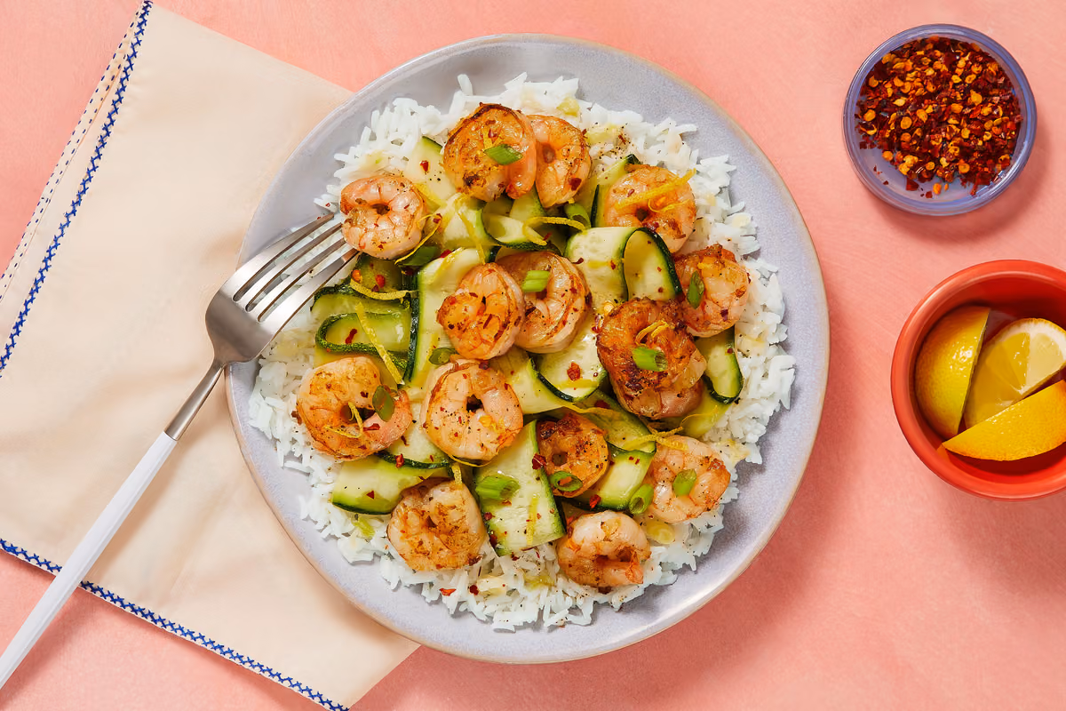 Shrimp and Zucchini Ribbons