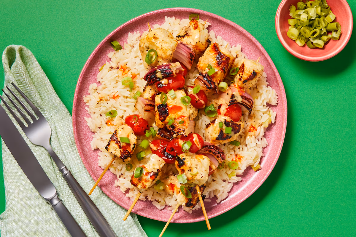 Marinated Chicken Shawarma Skewers