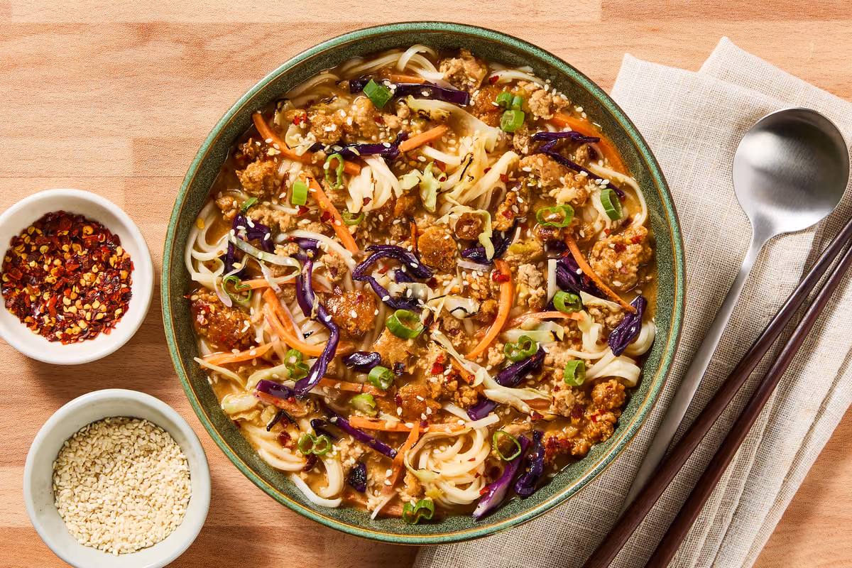 Spicy Pork Dan Dan Noodle Soup