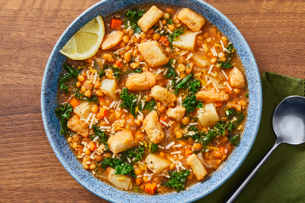 One-Pot Hearty Lentil & Kale Soup